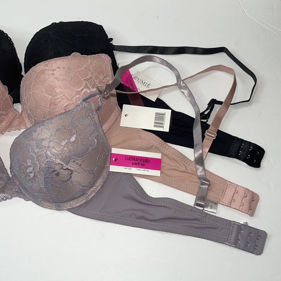 Bundle 3 Pieces 3 Hooks Super Push Up Extreme Double Padded Bombshell Bra. NWT - Picture 9 of 12